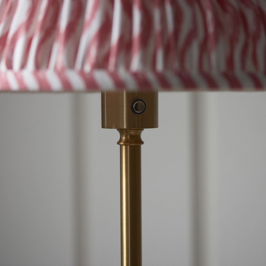 Endon 114786 - Dimbare oplaadbare LED-staande lamp BURLEY LED/1,5W/5V 3600 mAh messing/roze