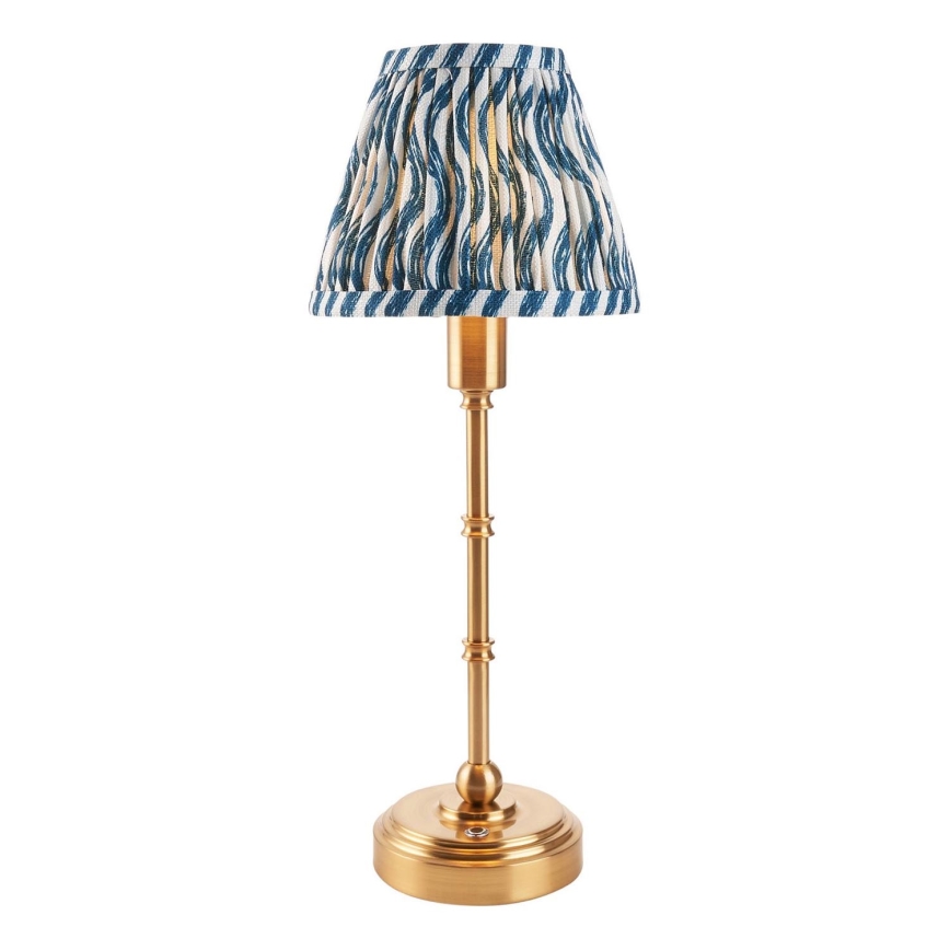 Endon 114796 - Lampe de table à intensité variable rechargeable BURLEY LED/1,5W/5V laiton/bleu