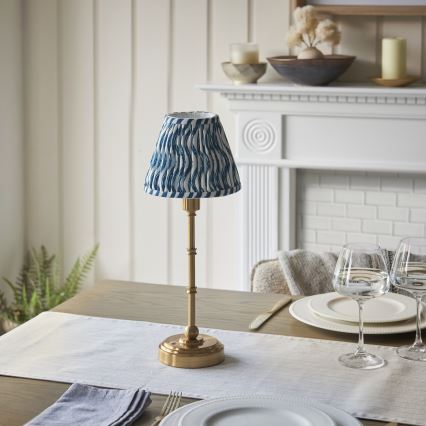 Endon 114796 - Lampe de table à intensité variable rechargeable BURLEY LED/1,5W/5V laiton/bleu