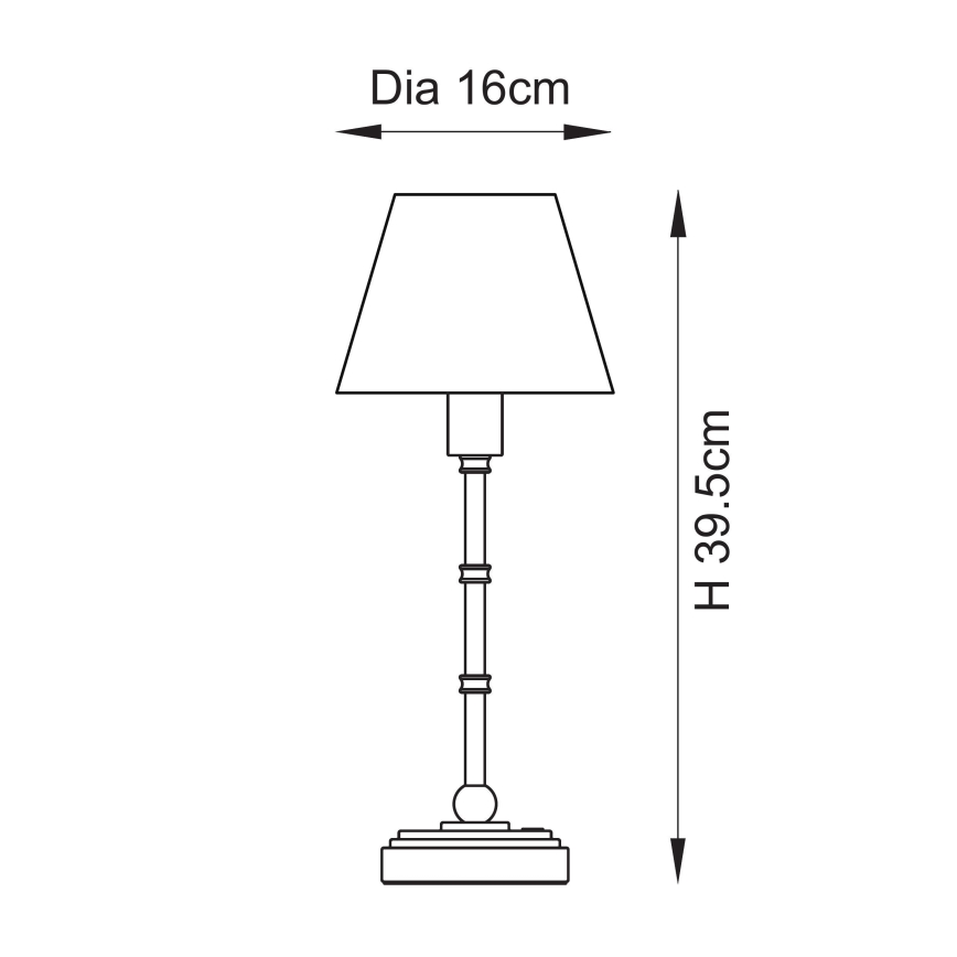 Endon 114796 - LED Dimbare oplaadbare tafellamp BURLEY LED/1,5W/5V messing/blauw