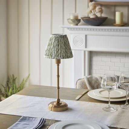Endon 114800 - Lampe de table à intensité variable rechargeable BURLEY LED/1,5W/5V laiton/vert