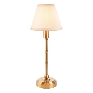 Endon 114811 - Lampe de table LED dimmable rechargeable BURLEY LED/1,5W/5V 3600 mAh laiton/blanc