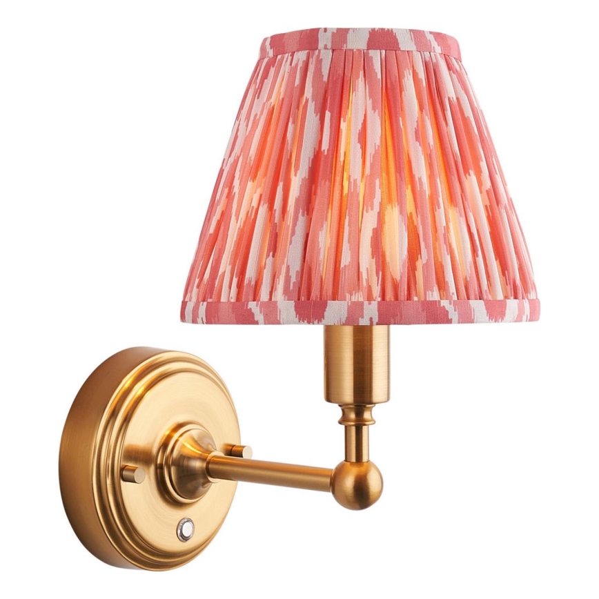 Endon 114817 - LED Dimbaar oplaadbaar wand lamp BURLEY LED/1,5W/5V 3600 mAh messing/roze