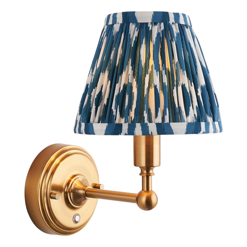 Endon 114827 - Lampe murale à intensité variable et rechargeable BURLEY LED/1,5W/5V 3600 mAh laiton/bleu