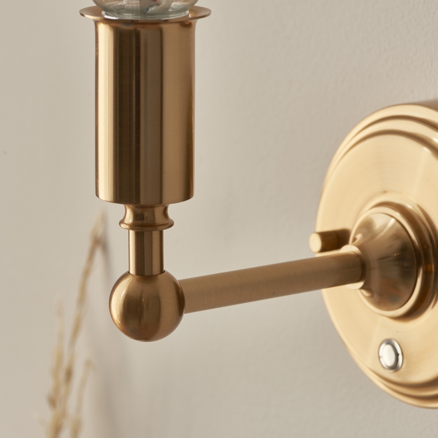 Endon 114827 - Lampe murale à intensité variable et rechargeable BURLEY LED/1,5W/5V 3600 mAh laiton/bleu