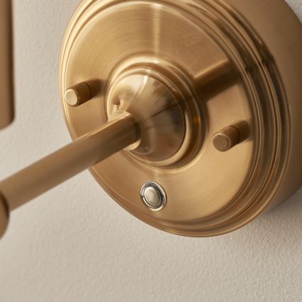 Endon 114827 - Lampe murale à intensité variable et rechargeable BURLEY LED/1,5W/5V 3600 mAh laiton/bleu