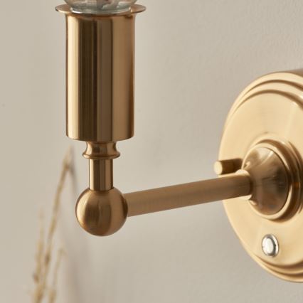 Endon 114830 - Lampe murale à intensité variable et rechargeable BURLEY LED/1,5W/5V 3600 mAh laiton/crémeux