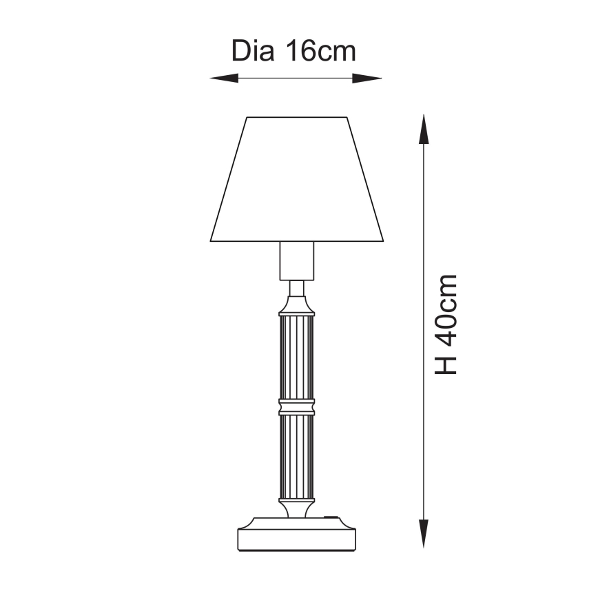 Endon 114838 - LED Dimbare oplaadbare tafellamp MORTON LED/1,5W/5V 3600 mAh messing/groen