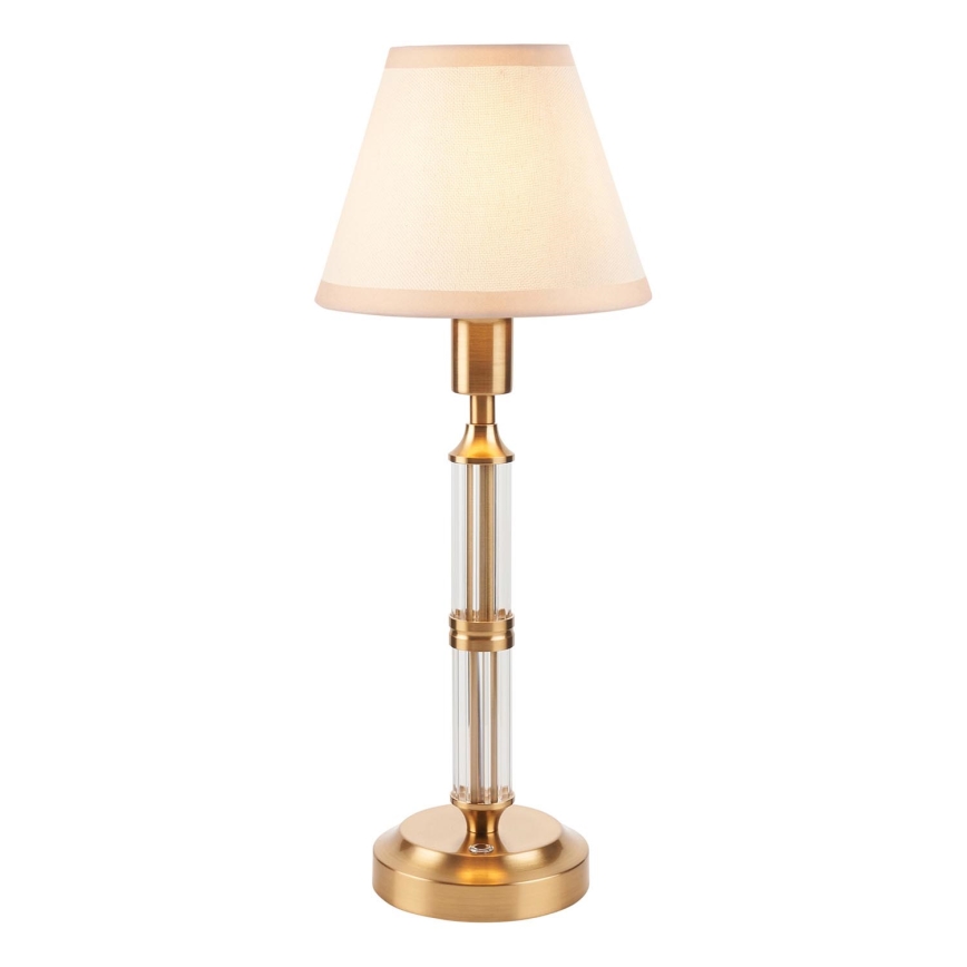 Endon 114849 - LED Dimbare oplaadbare tafellamp MORTON LED/1,5W/5V 3600 mAh messing/beige