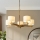 Endon 116994 - Lustre à chaîne HEATHCLIFF 5xE14/7W/230V laiton/frêne