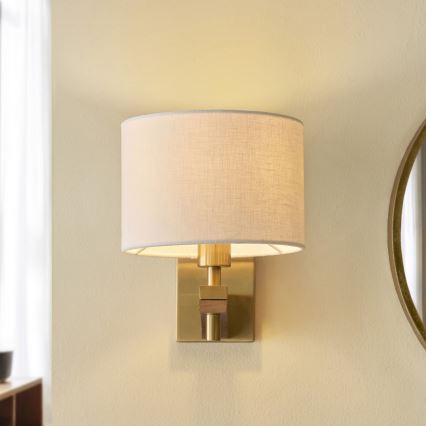 Endon 116995 - Wandlamp HEATHCLIFF 1xE14/7W/230V messing/essenhout