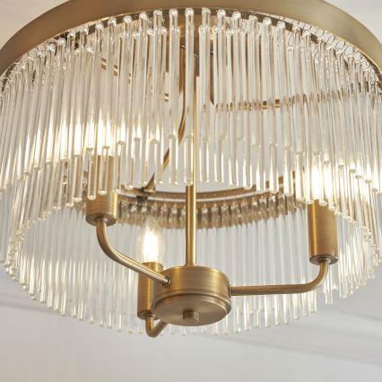 Endon 119109 - Opbouwkroonluchter CLERMONT 3xE14/6W/230V, messing