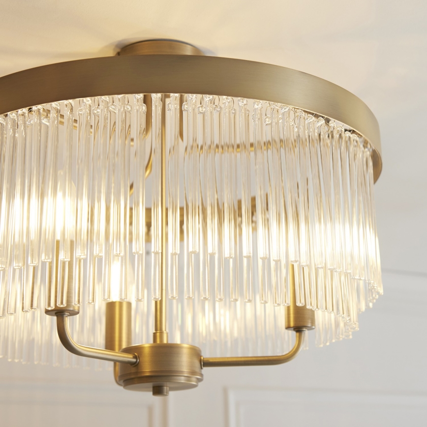 Endon 119109 - Opbouwkroonluchter CLERMONT 3xE14/6W/230V, messing