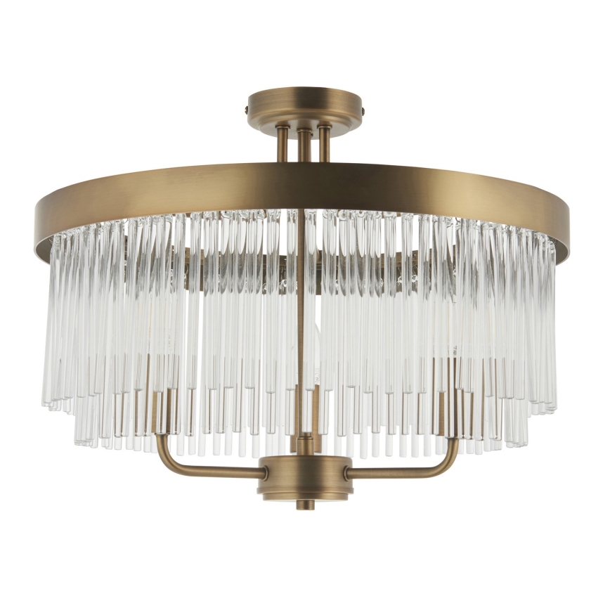 Endon 119109 - Plafonnier CLERMONT 3xE14/6W/230V en laiton