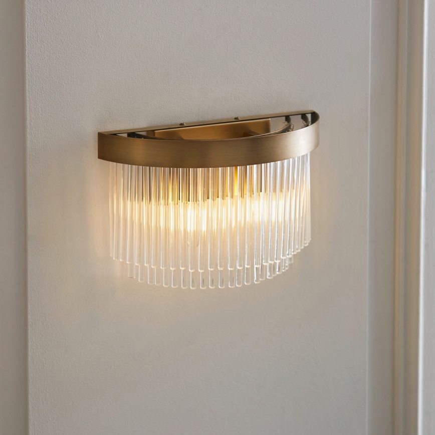 Endon 119125 - Applique murale CLERMONT 2xE14/6W/230V laiton