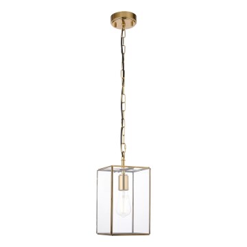 Endon 119142 - Suspension à chaîne HAMMOND 1xE27/10W/230V 17x17 cm laiton