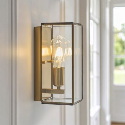 Endon 119144 - Wandlamp HAMMOND 1xE27/10W/230V messing