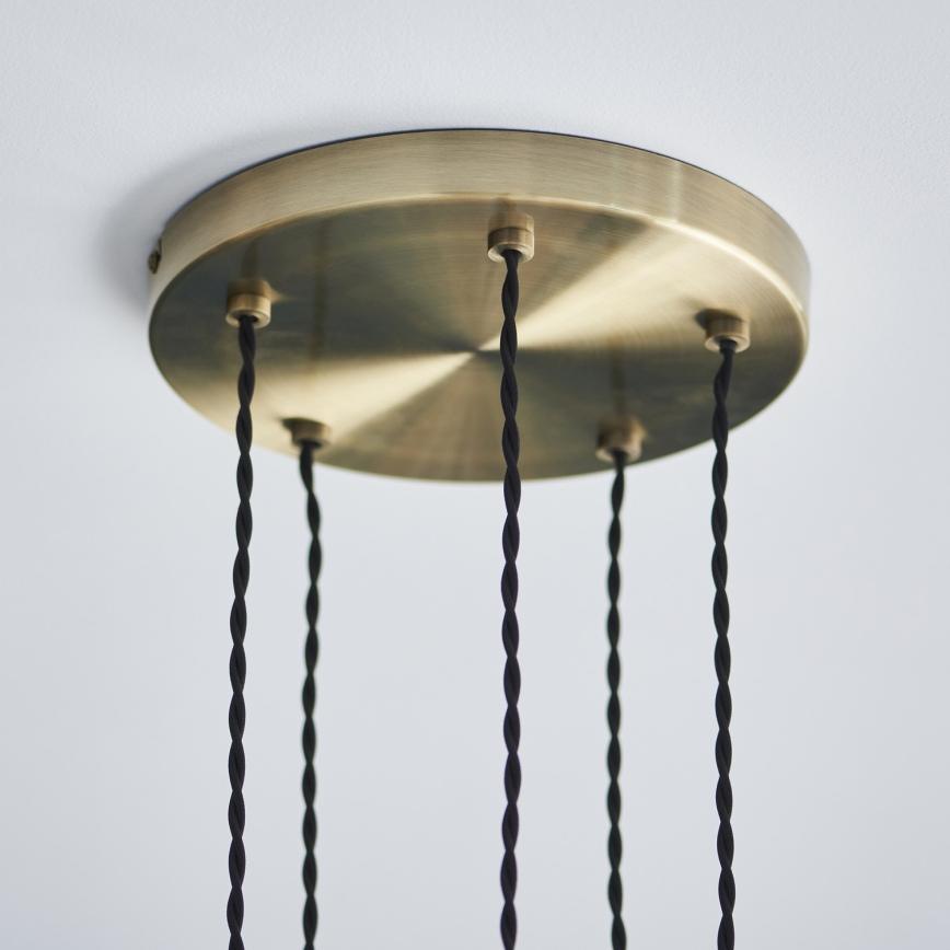Endon 119435 - Suspension sur câble ALLEGRA 5xE14/7W/230V laiton