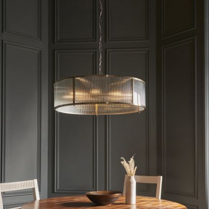 Endon 119455 - Lustre à chaîne RIDGETON 8xE14/7W/230V chrome mat