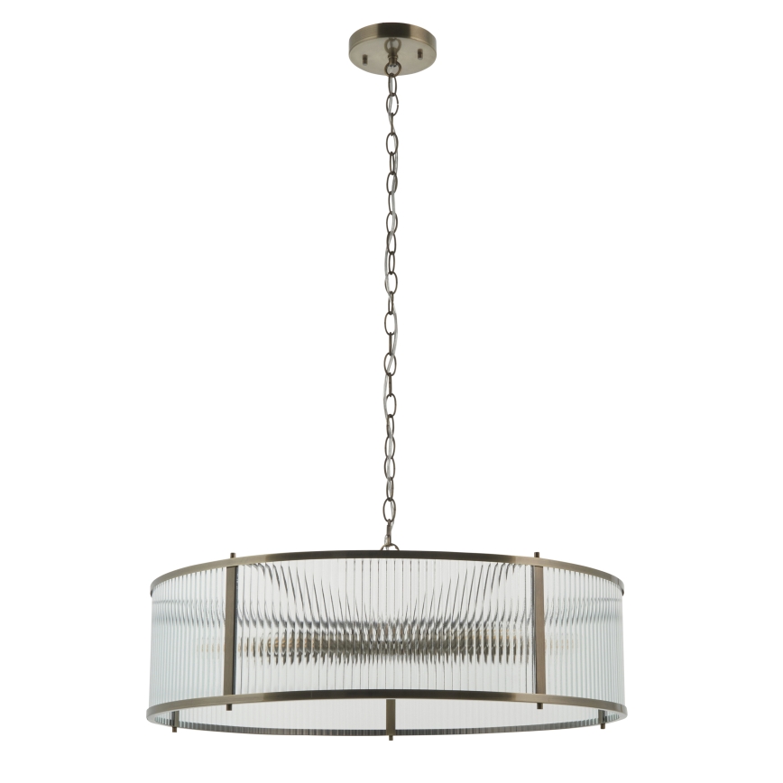 Endon 119455 - Lustre à chaîne RIDGETON 8xE14/7W/230V chrome mat