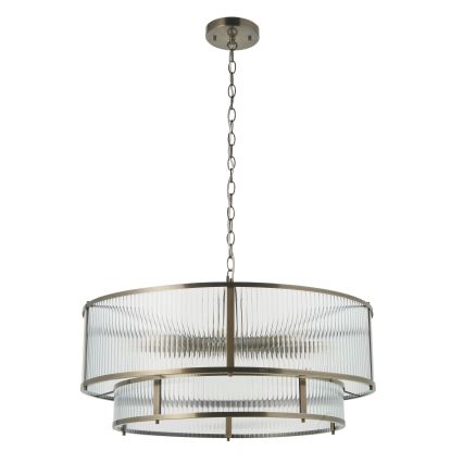 Endon 119456 - RIDGETON kroonluchter aan ketting 8xE14/7W/230V messing