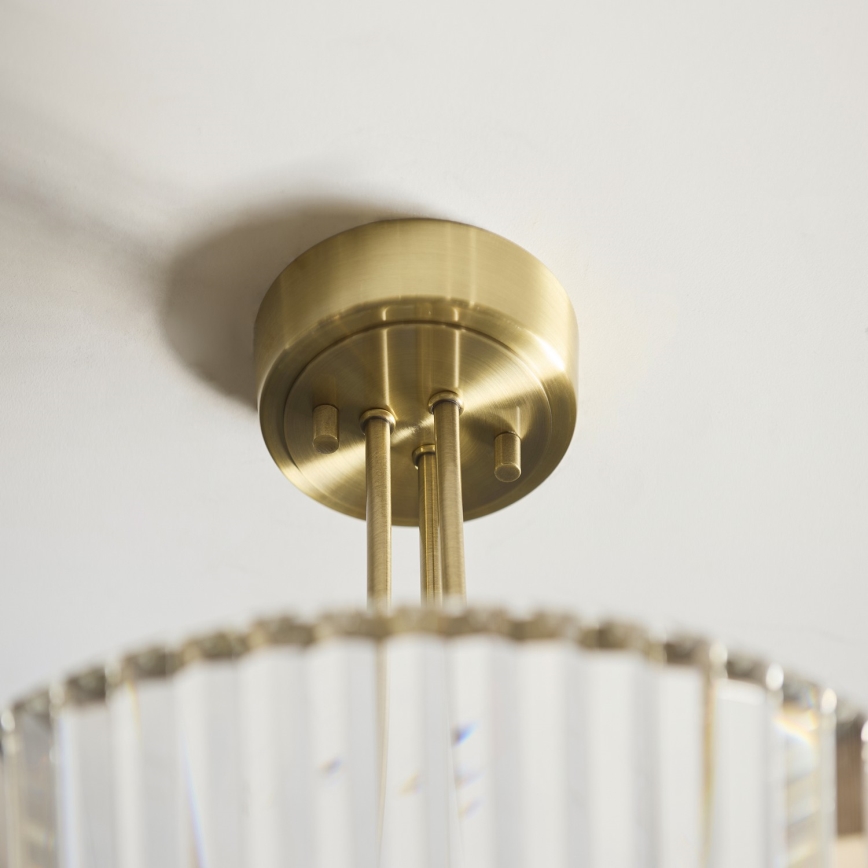Endon 119609 - Plafondlamp aan stang VISCONTI 3xE14/6W/230V messing