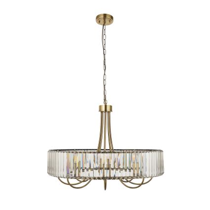 Endon 119611 - Lustre à chaîne VISCONTI 8xE14/6W/230V laiton