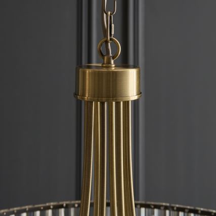 Endon 119611 - Lustre à chaîne VISCONTI 8xE14/6W/230V laiton