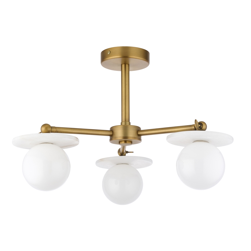 Endon 120036 - Lustre à tige CERCHIO 3xG9/5W/230V, finition en laiton