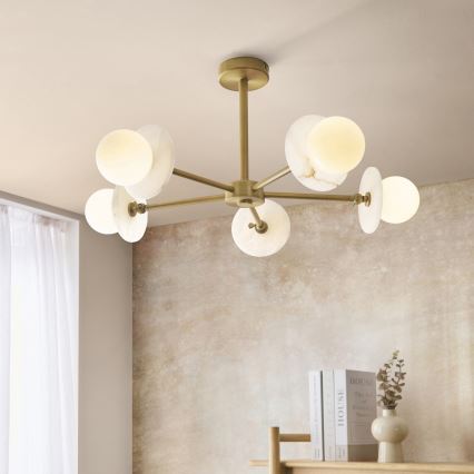 Endon 120037 - Lustre sur tige CERCHIO 5xG9/5W/230V en laiton