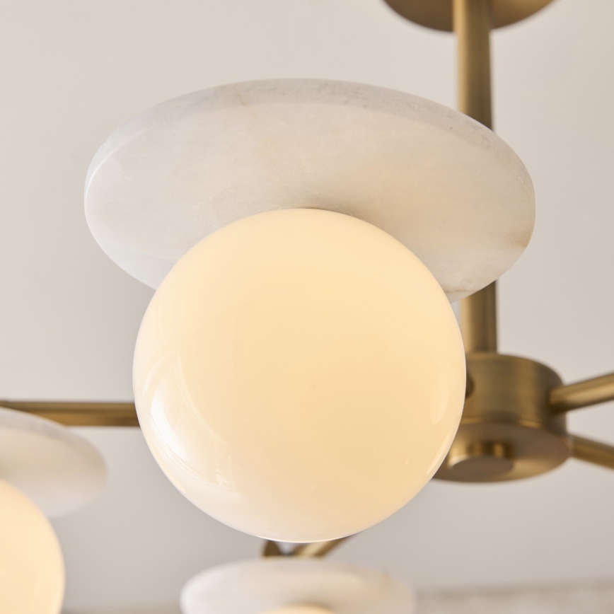 Endon 120037 - Lustre sur tige CERCHIO 5xG9/5W/230V en laiton