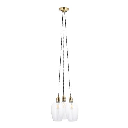 Endon 120648 - Suspension sur câble 3xE27/10W/230V en laiton