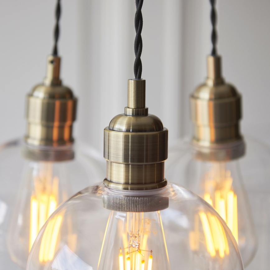 Endon 120648 - Suspension sur câble 3xE27/10W/230V en laiton
