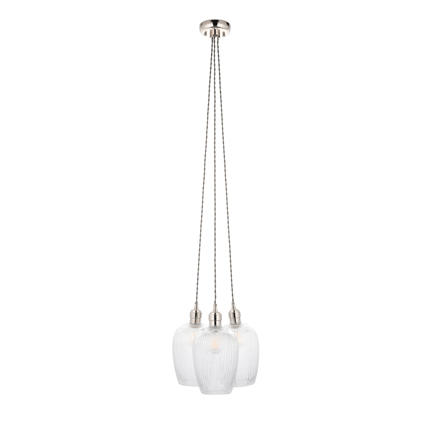 Endon 120652 - Suspension à câble 3xE27/10W/230V chrome brillant