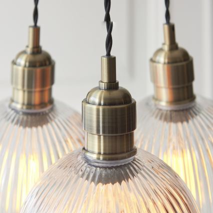 Endon 120656 - Suspension sur câble 3xE27/10W/230V laiton