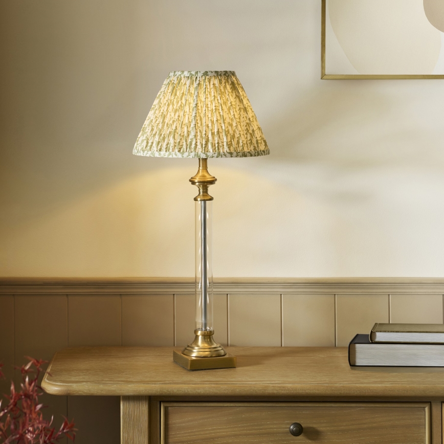 Endon 122515 - Lampe de table AVEBURY, 1xE27/10W/230V, laiton/vert