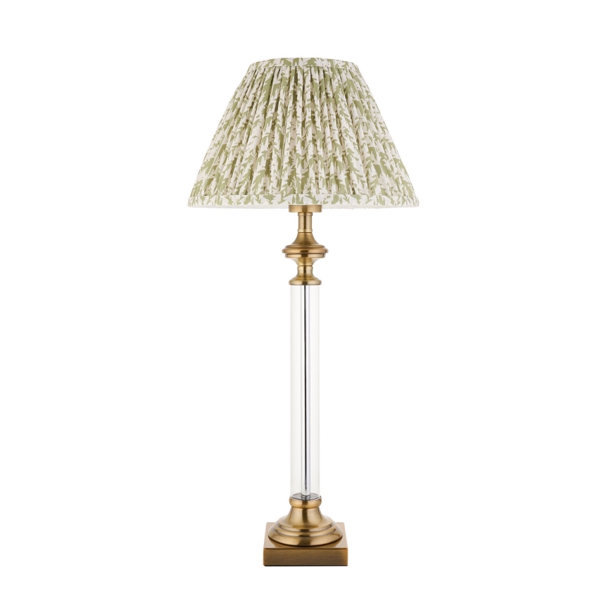 Endon 122515 - Lampe de table AVEBURY, 1xE27/10W/230V, laiton/vert