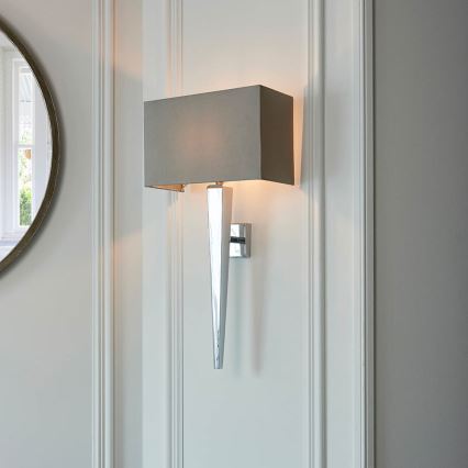 Endon 56706 - Wandlamp MORETO 1xE14/7W/230V glanzend chroom/grijs