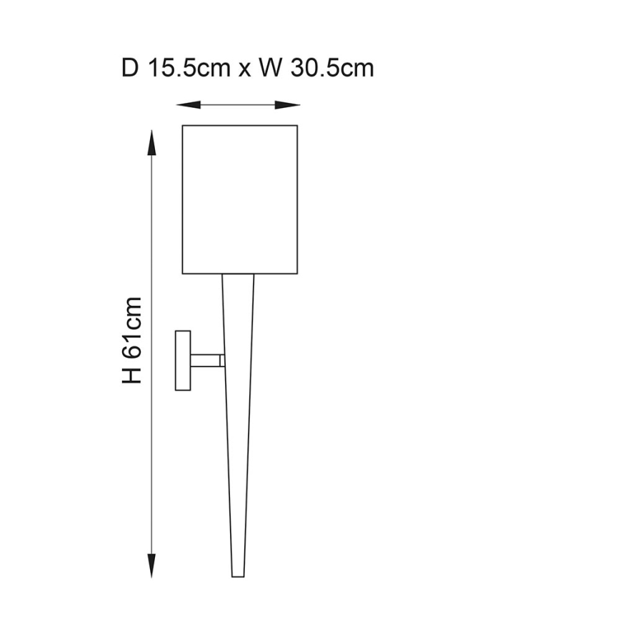 Endon 56706 - Wandlamp MORETO 1xE14/7W/230V glanzend chroom/grijs