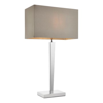 Endon 56707 - Lampe de table MORETO 1xE27/60W/230V chrome brillant/gris