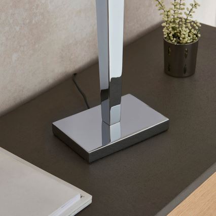 Endon 56707 - Lampe de table MORETO 1xE27/60W/230V chrome brillant/gris