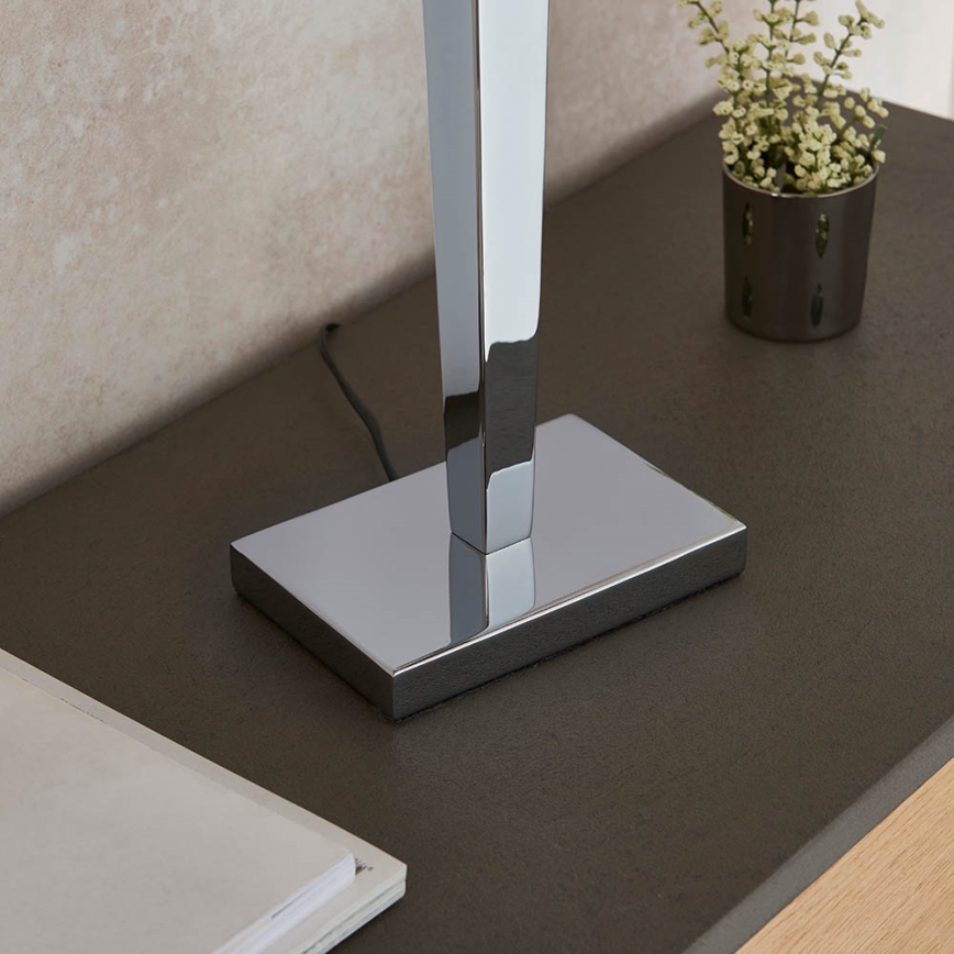 Endon 56707 - Lampe de table MORETO 1xE27/60W/230V chrome brillant/gris