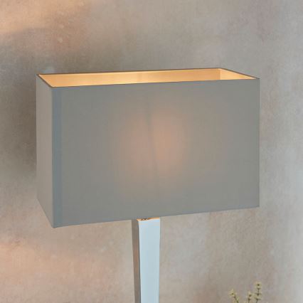 Endon 56707 - Lampe de table MORETO 1xE27/60W/230V chrome brillant/gris
