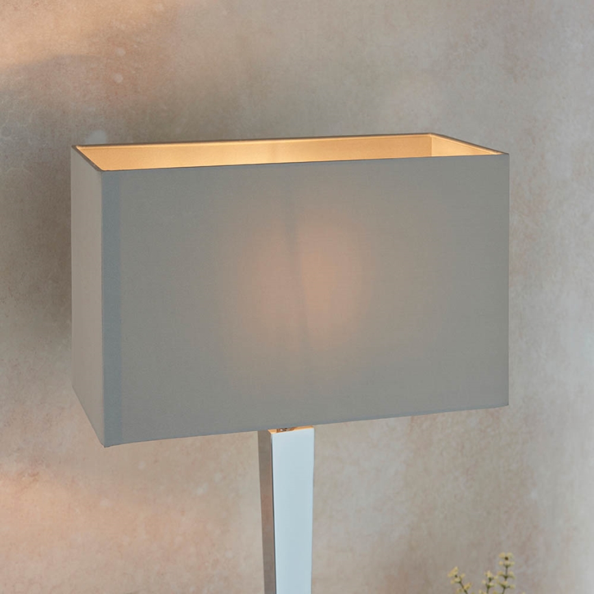 Endon 56707 - Lampe de table MORETO 1xE27/60W/230V chrome brillant/gris