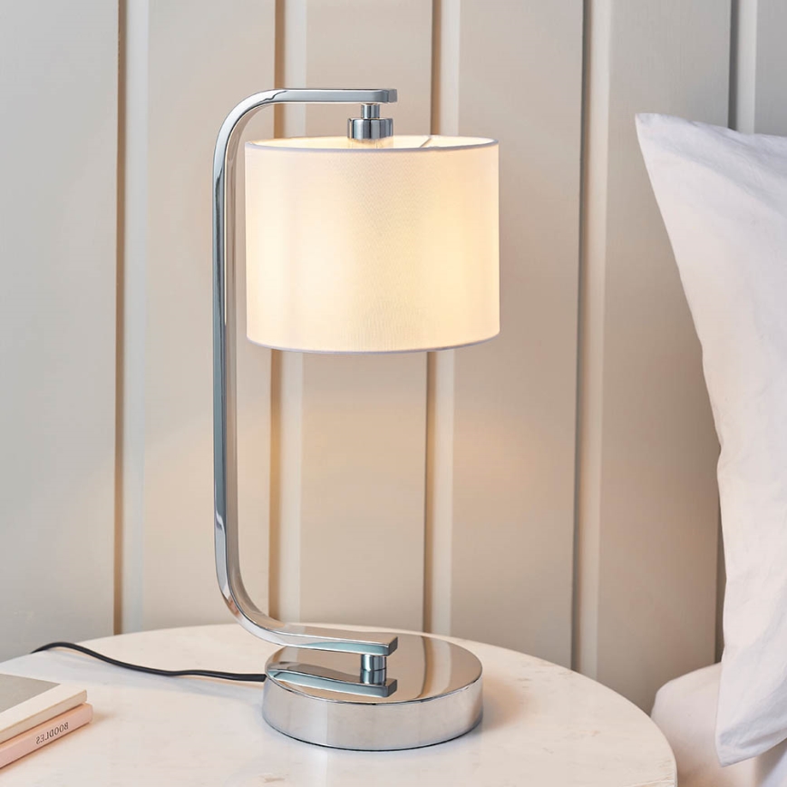 Endon 57917 - Lampe de table à intensité variable CANNING 1xE14/40W/230V chrome brillant/blanc