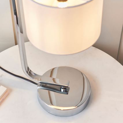 Endon 57917 - Lampe de table à intensité variable CANNING 1xE14/40W/230V chrome brillant/blanc