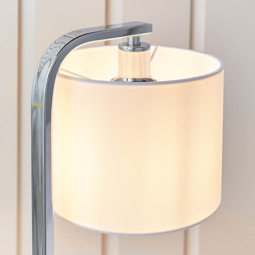 Endon 57917 - Lampe de table à intensité variable CANNING 1xE14/40W/230V chrome brillant/blanc