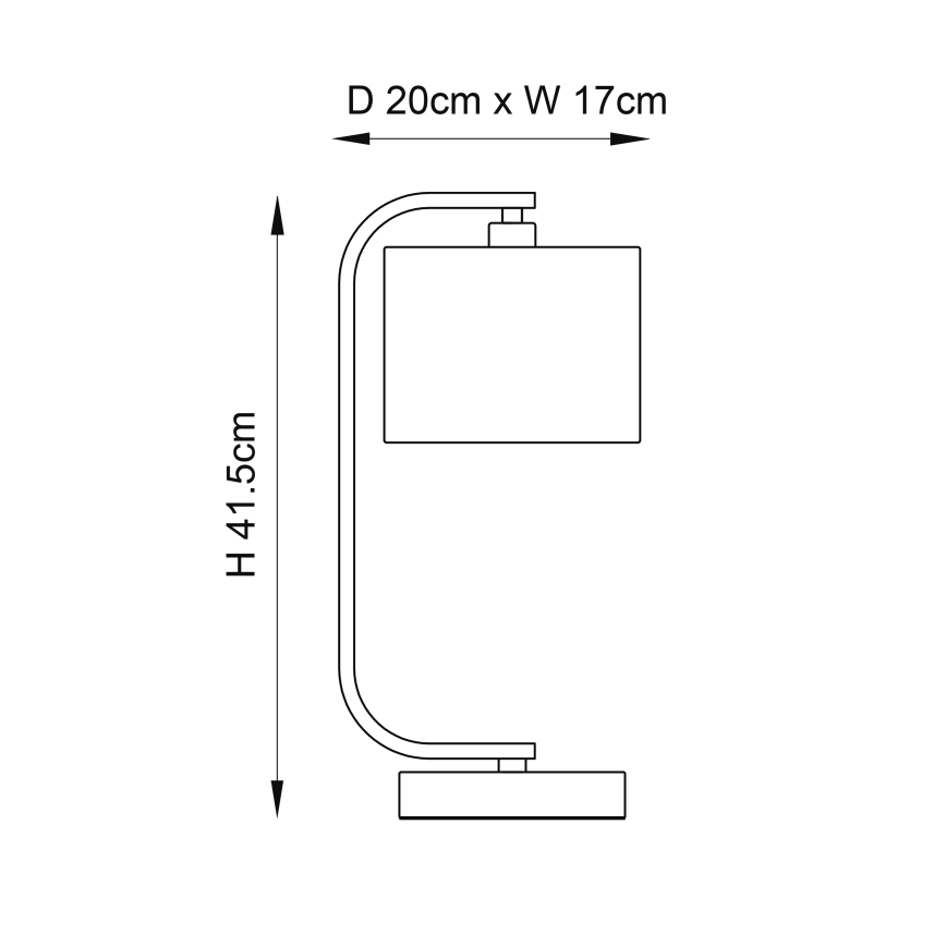 Endon 57917 - Lampe de table à intensité variable CANNING 1xE14/40W/230V chrome brillant/blanc
