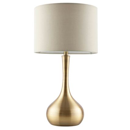 Endon 61191 - Lampe de table dimmable PICCADILLY 1xE14/40W/230V laiton/beige