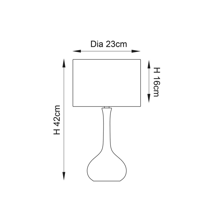 Endon 61192 - Dimbare tafellamp PICCADILLY 1xE14/40W/230V mat chroom/grijs